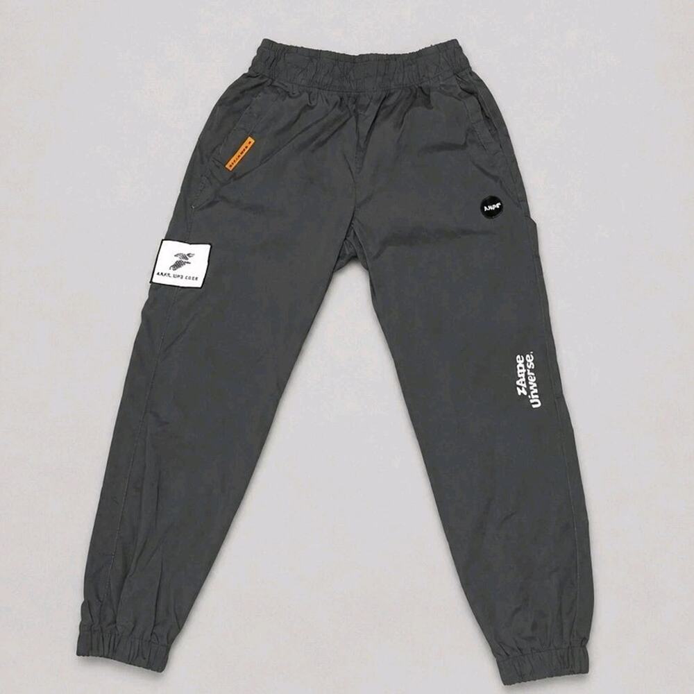 AAPE BY A BATHING APE Mens Small Gray Jogger Pants Moonface Logo Streetwear